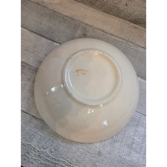 Vintage Homer Laughlin Golden Wheat Pattern Serving Bowl Gold Trim 9" MCM - Picture 6 of 6